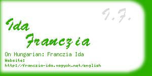 ida franczia business card
